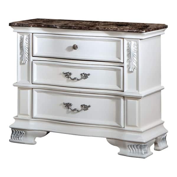 Furniture of America Wrea Traditional 6-Piece White Faux Leather Button  Tufted Panel Bedroom Set - Bed Bath & Beyond - 42563504