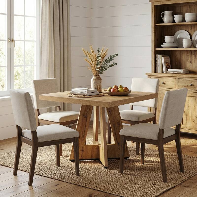 31.5-Inch Small Kitchen Table with Pedestal Base