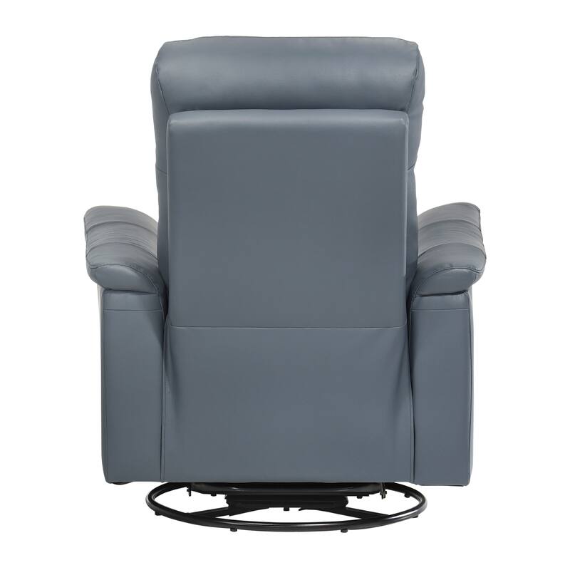 Monte Leather Match Swivel Glider Manual Reclining Chair