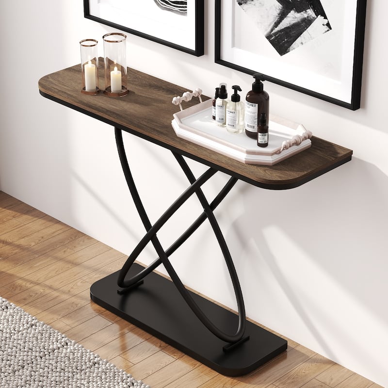 47.4" Industrial Console Table for Entryway Sofa Table - 47.4"L x 14"W x 32.8"H