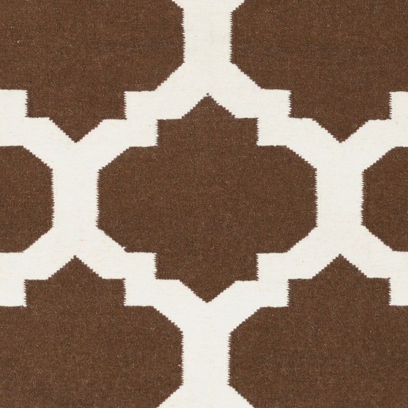 Hand-Woven Esme Moroccan Trellis Reversible Flatweave Wool Rug - 4' x 6'