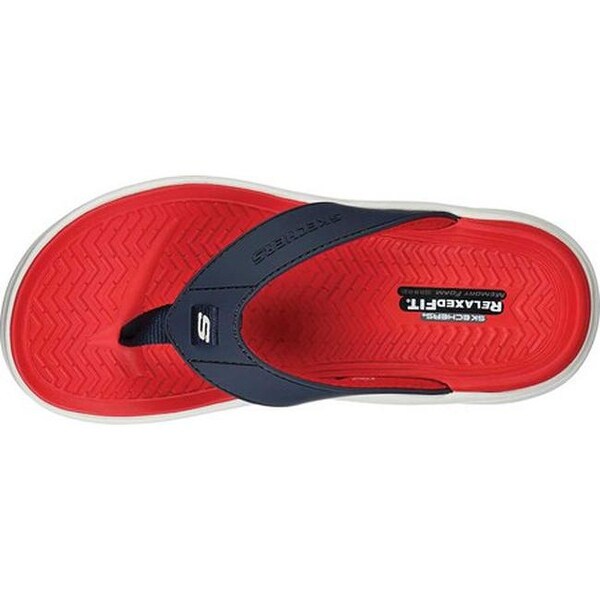 men's skechers relaxed fit memory foam flip flops