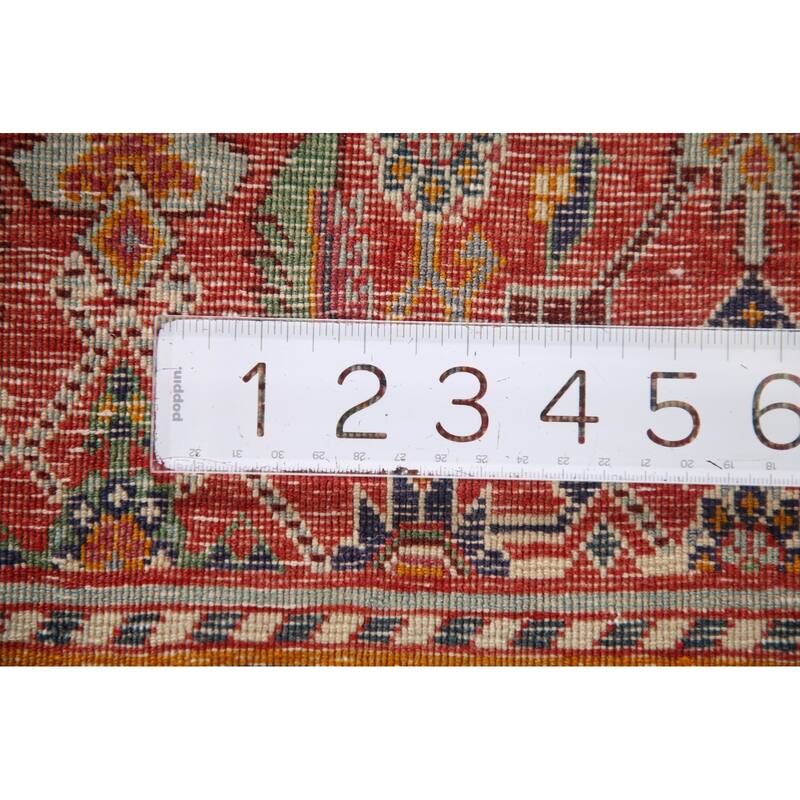 Shiraz Kashkoli Persian Vintage Runner Rug Handmade Wool Carpet - 3'3"x 9'9"