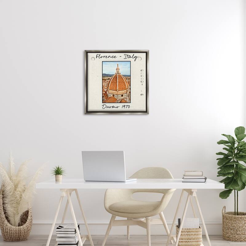 Stupell Florence Italy Travel View Framed Floater Canvas Wall Art Design By Val Rhodes