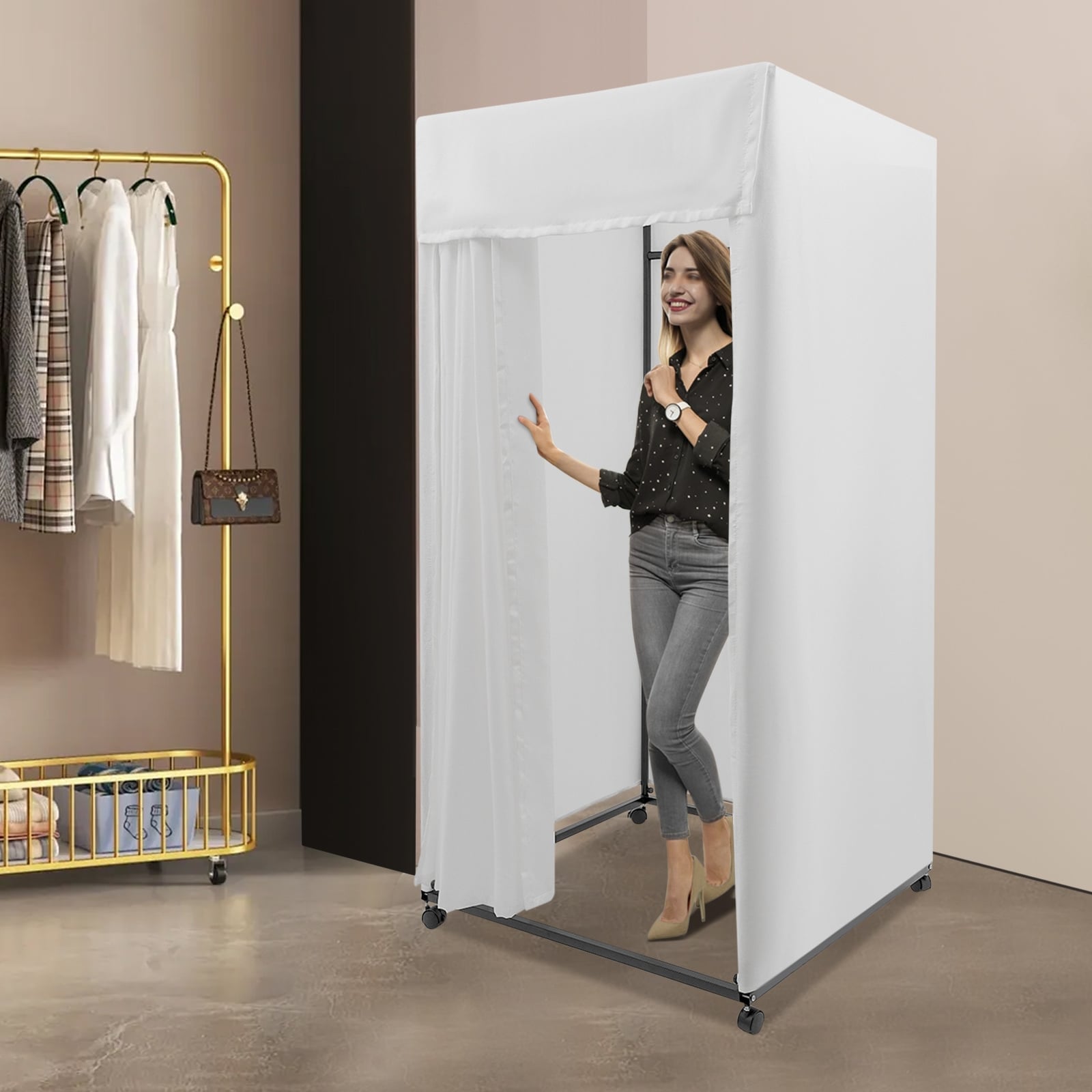 dressing fitting Portable Dressing Room Movable Fitting Room - Bed Bath & Beyond