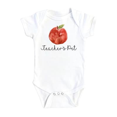 Teacher Apple - Baby Boy Girl Clothes Infant Bodysuit Funny Cute Newborn
