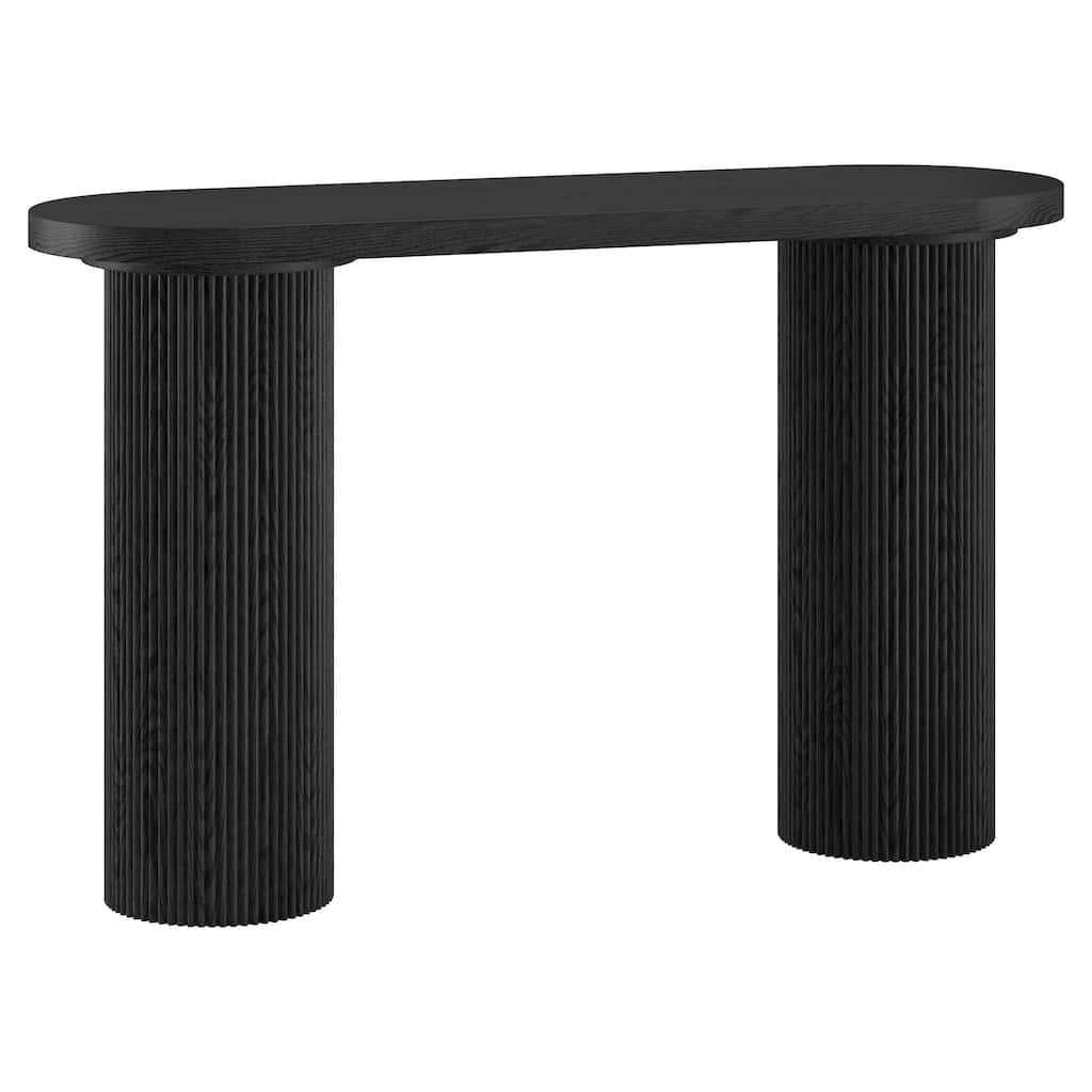 Isa 55" Wide Oval Fluted Console Table - 55" Wide