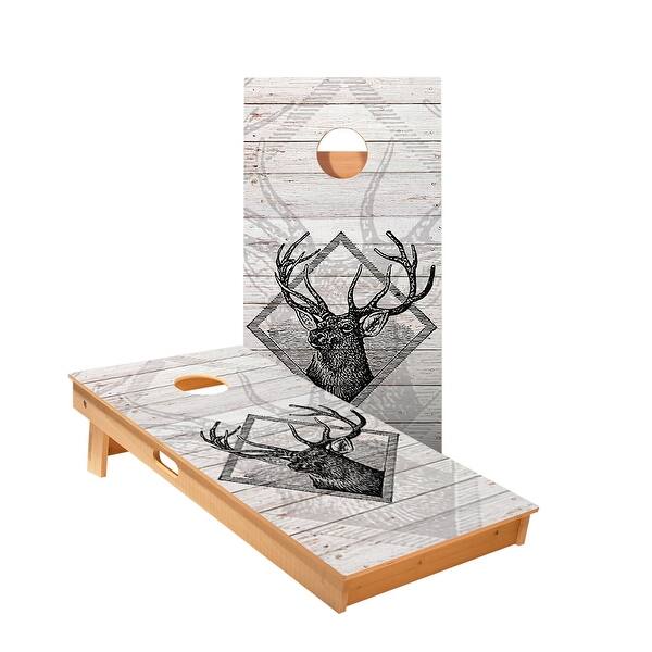 slide 2 of 5, Deer Hunter Cornhole Boards NO Bags - Add Board Lights