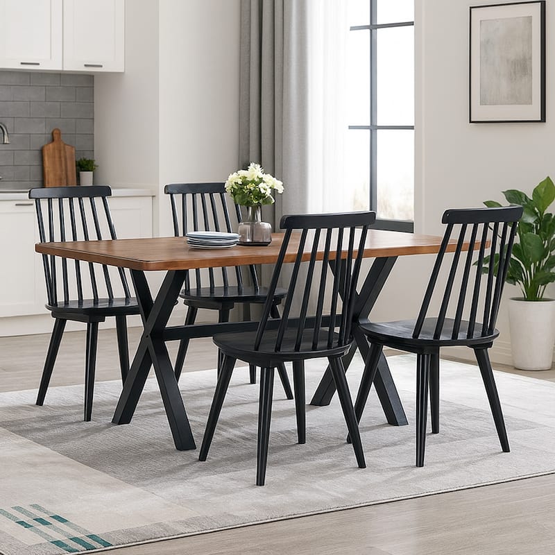 Burris 17"Wide Spindle Wood Dining Chairs
