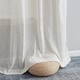 preview thumbnail 39 of 47, HLC.ME Emily Faux Linen Semi Sheer Transparent Rod Pocket Back Tab Lightweight Window Curtains Wide Panels, Pair