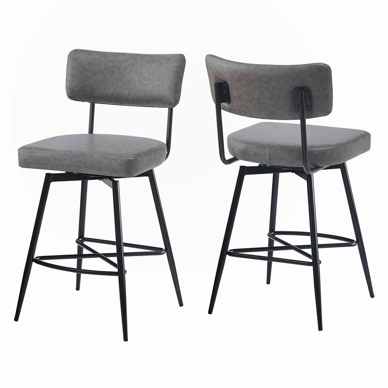 26"Retro Swivel Counter Stools Set of 2,only chairs
