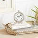 preview thumbnail 7 of 12, Silver Stainless Steel Traditional Clock 5 x 2 x 6
