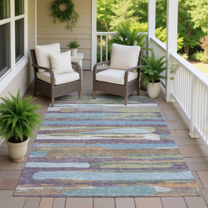 Machine Washable Indoor/ Outdoor Casual Merriam Chantille Rug