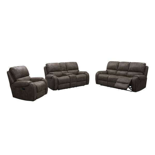 Shop Abbyson Houston Fabric Manual Reclining Sofa Set Overstock