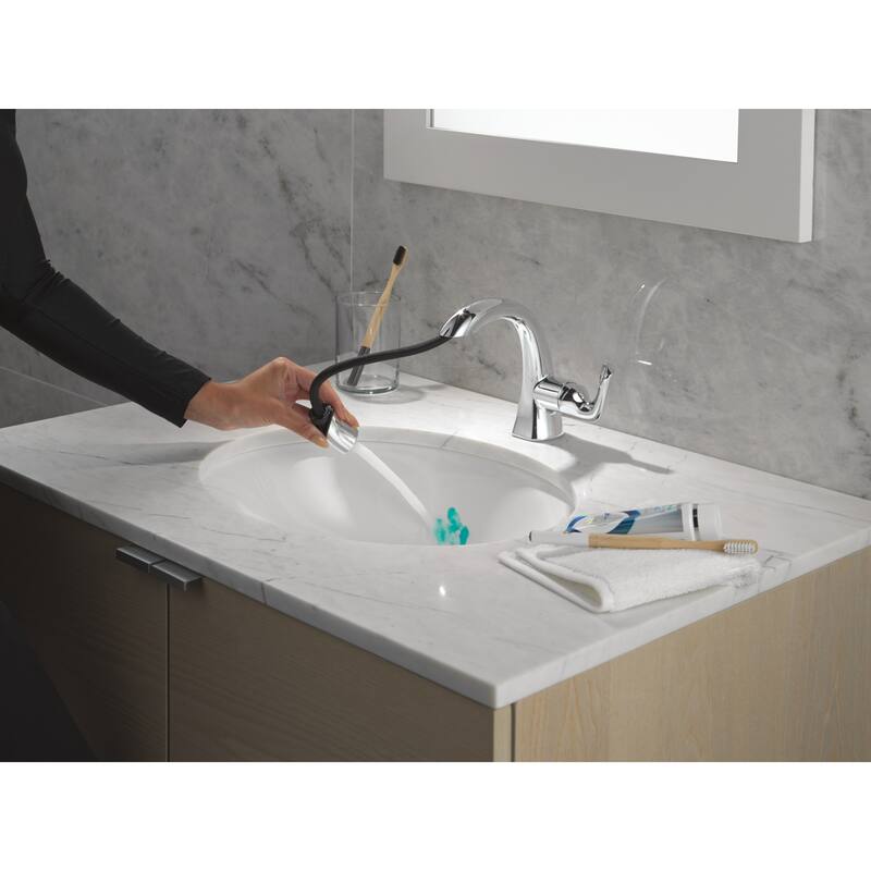 Delta 15840LF-PD Arvo 1.2 GPM Single Hole Bathroom Faucet with Pull