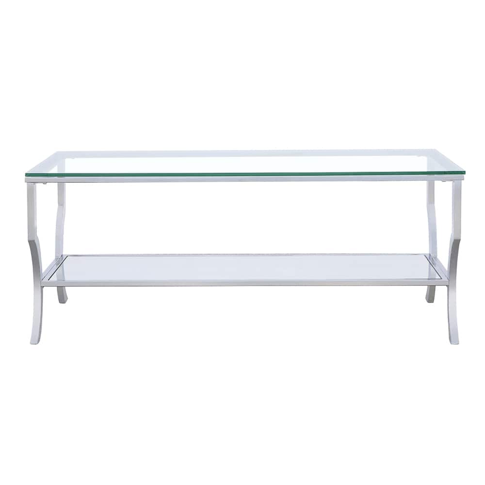 Saide Rectangular Glass Top Coffee Table Chrome