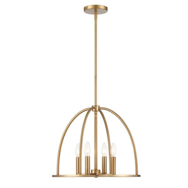 Abbott 4 Light Vibrant Gold Chandelier - 18.25'' W x 14.75'' H