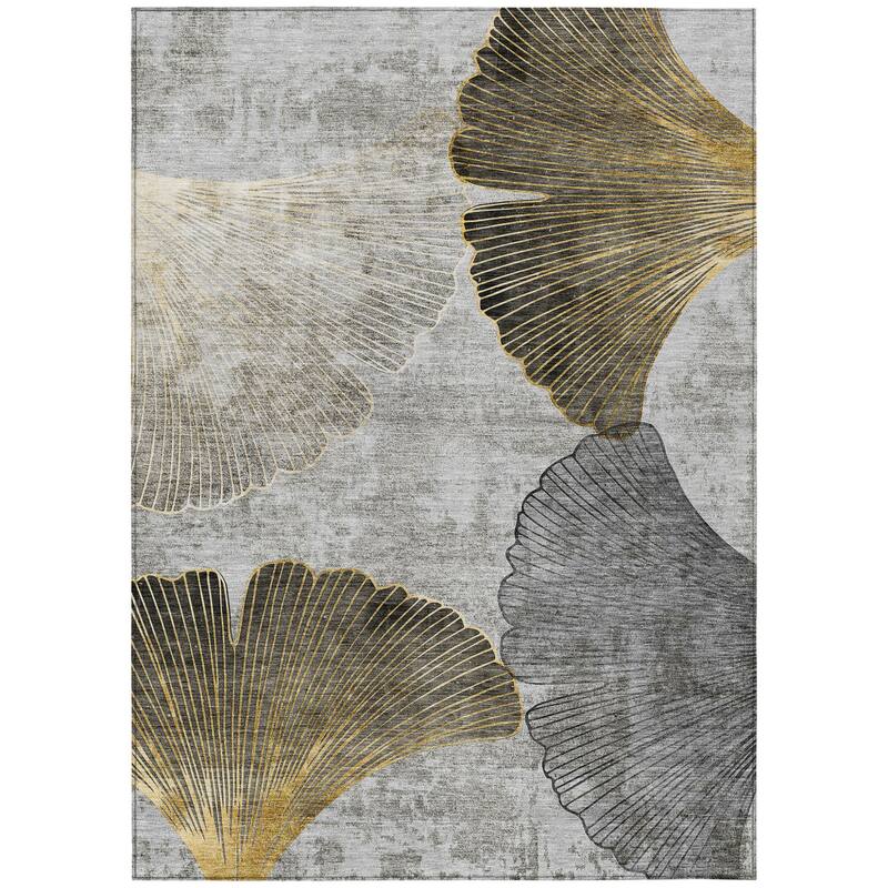 HomeRoots Floral Transitional Rectangle Outdoor Rug
