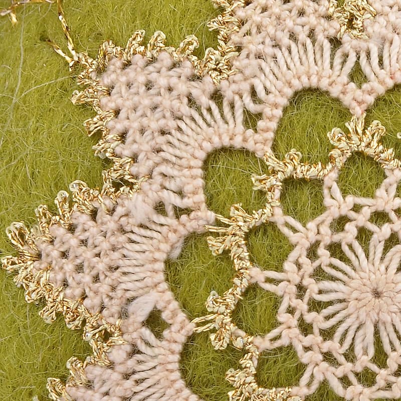 Novica Handmade Armenia Gardens Embroidered Wool Felt Ornament