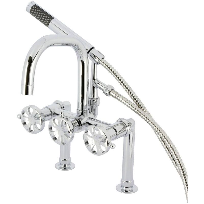 Kingston Brass AE840.RX Belknap Deck Mounted Tub Filler with Built-In - Polished Chrome