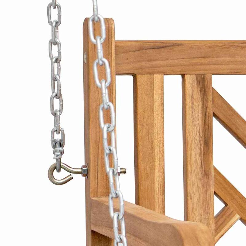 vidaXL Swing Bench Other Brown 44.9" x 23.6" x 25.2" Solid teak wood - 44.9 x 23.6 x 25.2