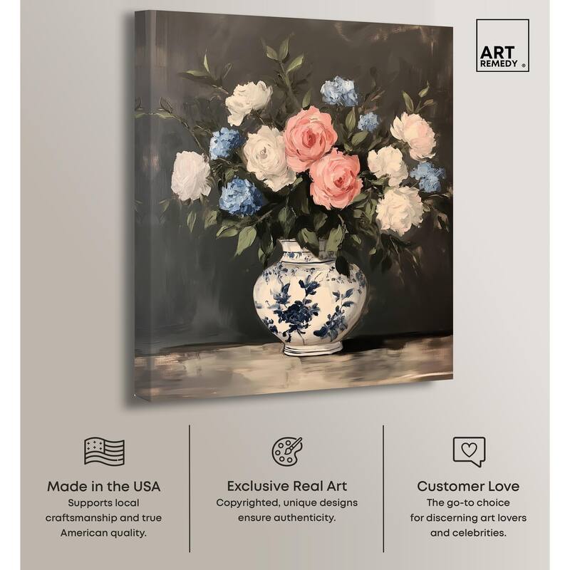 Classic Bouquet Canvas by Art Remedy, Gallery Wrapped