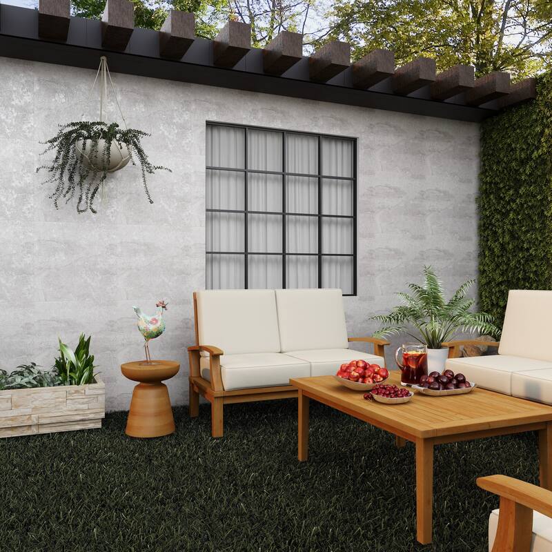 Green or Cream Metal Indoor Outdoor Distressed Standing Rooster Garden Sculpture with U Shaped Feet