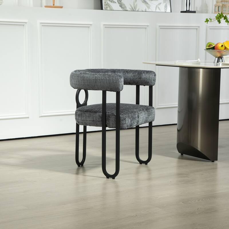 Fabric Upholstered Kitchen Side Dining Chair with Cushion, Backrest, Non Slip Feet for Dining Room Kitchen Living Room Bedroom