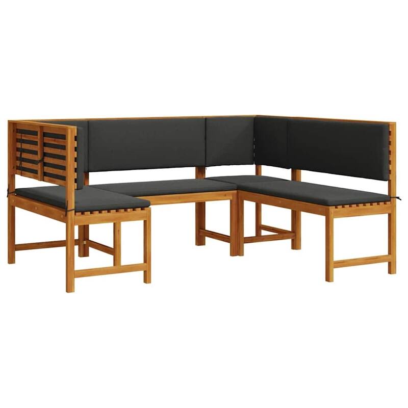 vidaXL Garden Bench Set Brown solid acacia wood - 20 x 35 x 30