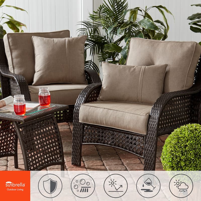 Sunbrella 2-Piece Premium Deep Seat Outdoor Cushion Set
