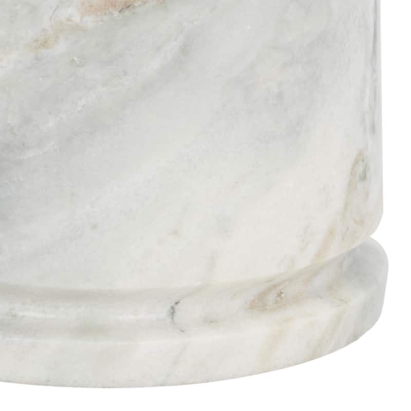 SAFAVIEH Couture Ghicu Tall Round Marble Accent Table - 22 In W x 21 In D x 24 In H - 21"W x 21"D x 24"H