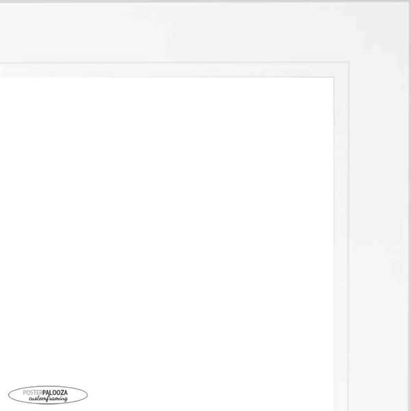 18x20 Traditional White Complete Wood Picture Frame with UV Acrylic, Foam Board Backing