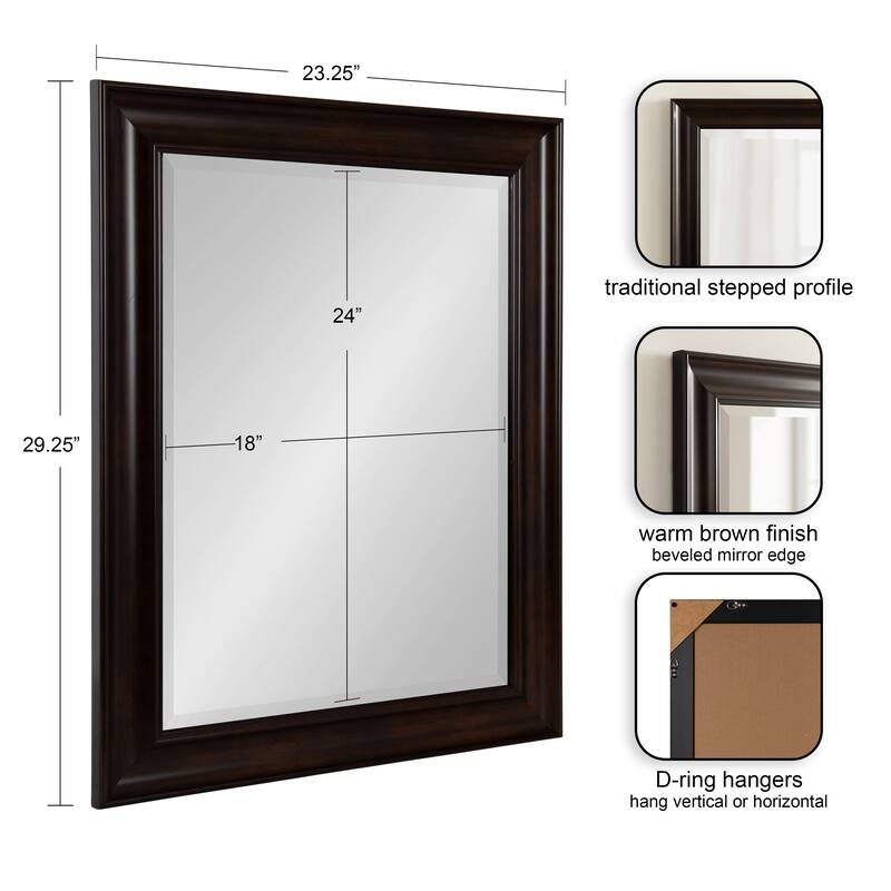 Kate and Laurel Aberdeen Rectangle Bathroom Wall Mirror