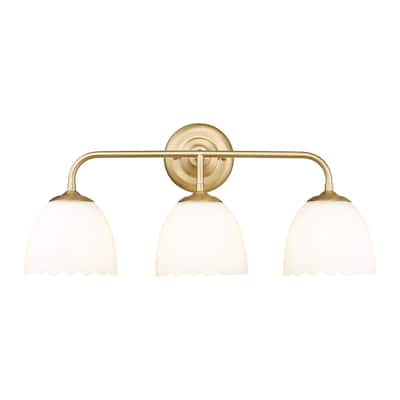 Golden Lighting 6954-BA3 Dorinda 3 Light 7" Wide Vanity Light