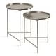 preview thumbnail 91 of 99, Kate and Laurel Ulani Nesting Tables (Set of 2) 2 Piece - Silver