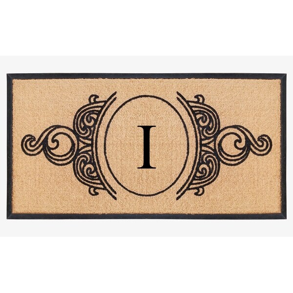 A1HC Natural Coir Monogrammed Door Mat For Front Door, 23x38, Anti-Shed Treated Durable for Outdoor Entrance, Heavy Duty, Low Profile Door Mat並行輸入 A1HC Natural Coir \u0026 Rubber Large Monogrammed Door Mat - On Sale