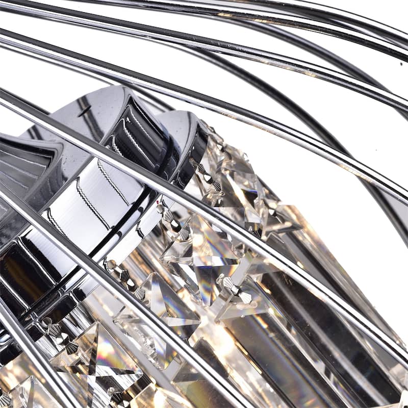 Argo 3-Light Chrome Semi-Flush Mount - Chrome Finish - Chrome Finish