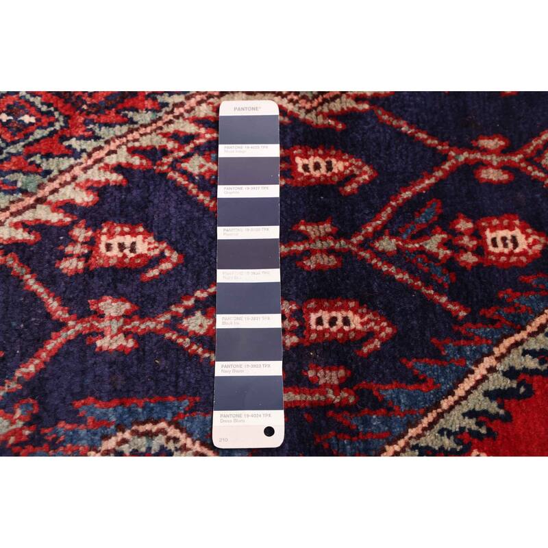 ECARPETGALLERY Hand-knotted Konya Anatolian Navy Wool Rug - 3'2 x 9'8