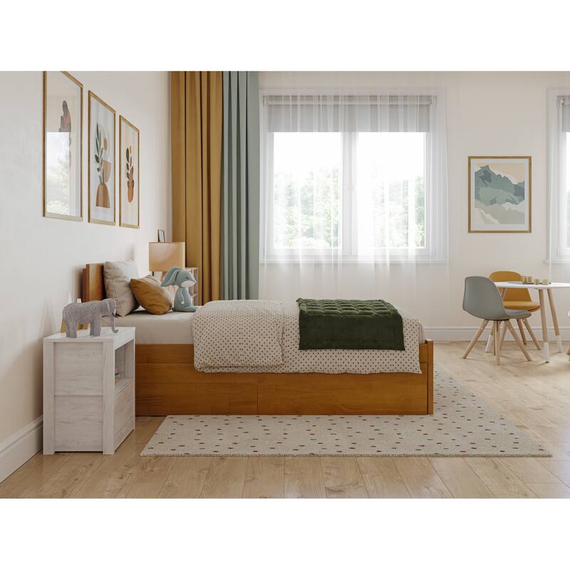 Orlando Platform Bed with Footboard and Storage Drawers