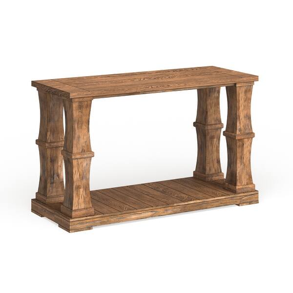 Shop Furniture Of America Temecula Rustic Brown Solid Wood Sofa