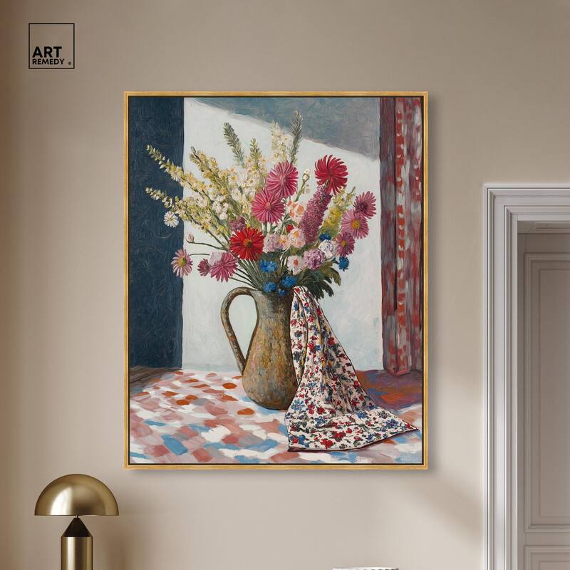 Draped in Flowers Canvas by Art Remedy