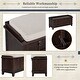 preview thumbnail 7 of 23, Upholstered Storage Bench & Unique Removable Seat Cushion Design with 3 Drop Down Storage Doors and Spacious Storage Space