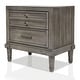 preview thumbnail 9 of 10, Furniture of America Hax Transitional Grey 2-Drawer Solid Wood Nightstand