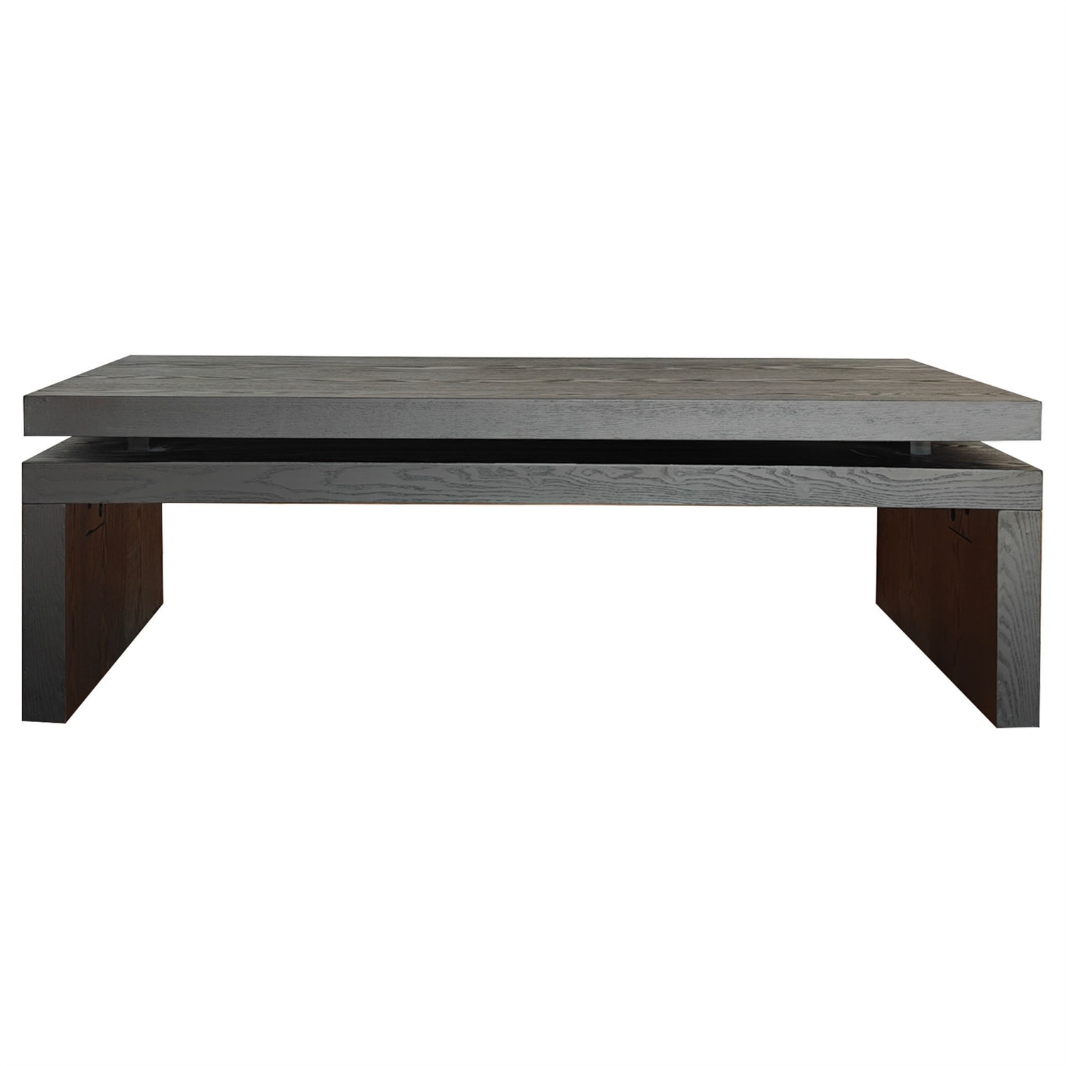 Living Room Table Versatile Coffee Table 2-Tiered Wood Tabletop Table