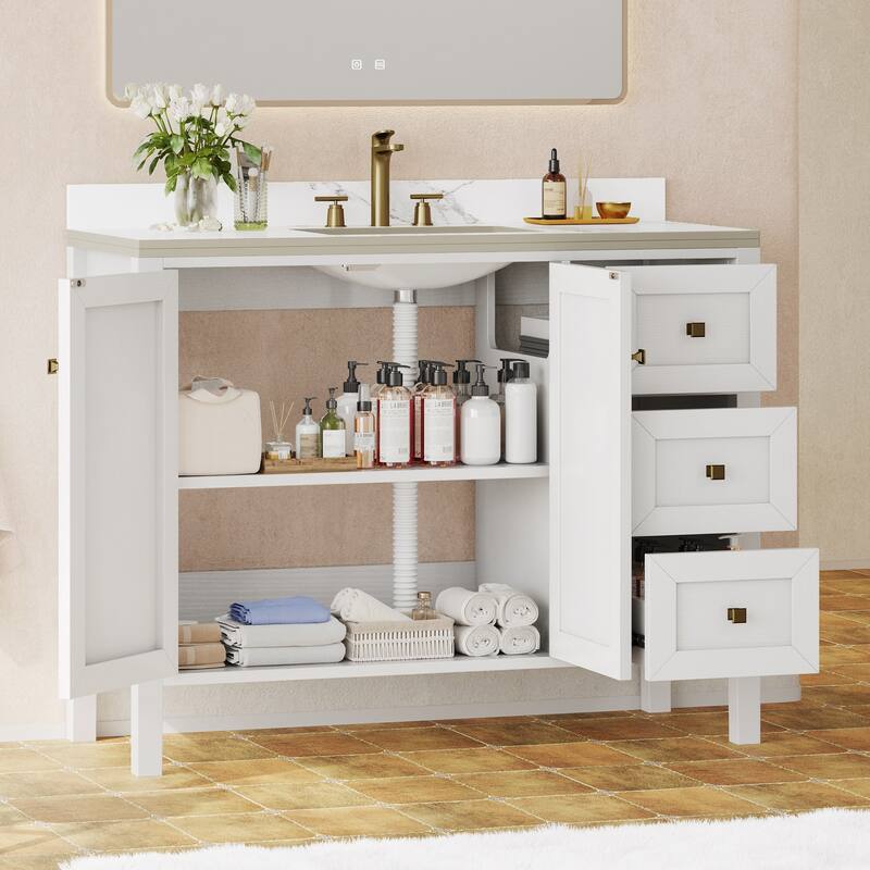 Moasis 36"/40"/ 47" Bathroom Vanity Cabinet with Sink
