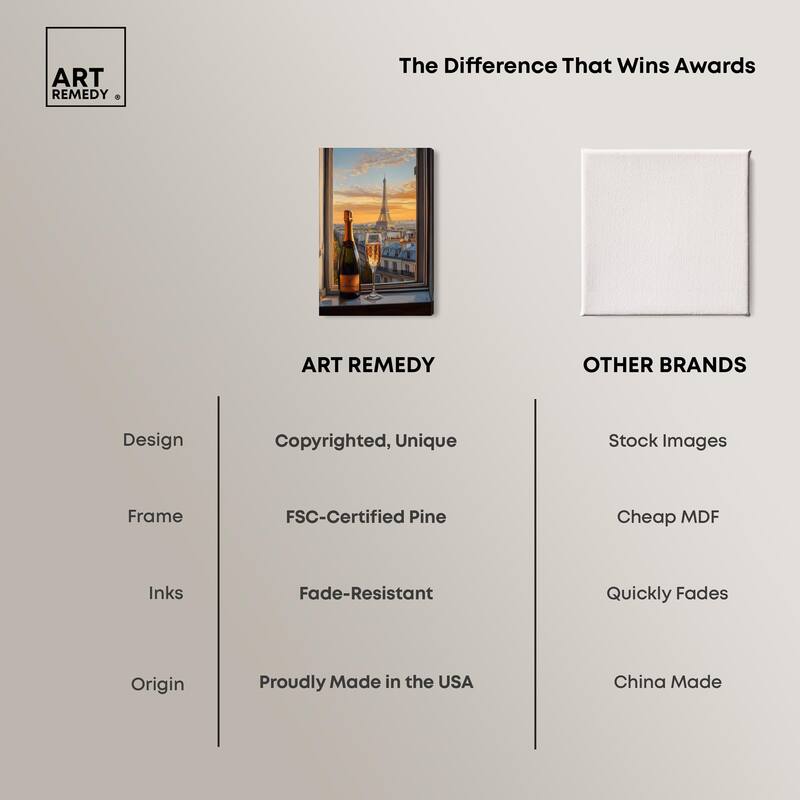 Classy Drink in Paris Canvas by Art Remedy, Gallery Wrapped