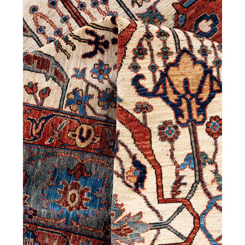 Serapi One-of-a-Kind Hand-Knotted Area Rug - Ivory - 9' 3" x 11' 11"