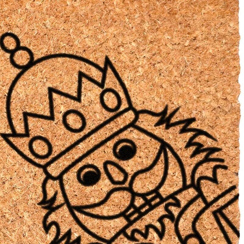HomeRoots 24" X 36" Brown And Black Merry Christmas Outdoor Coir Door Mat - 24.00' X '36.00