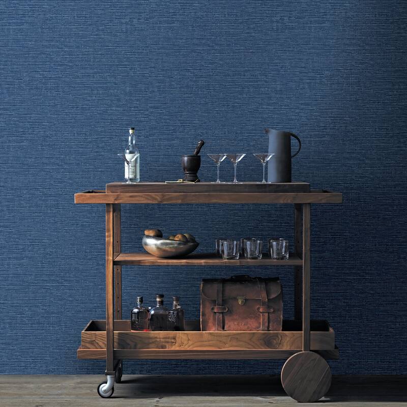 A-Street Prints Vivanta Navy Texture Wallpaper