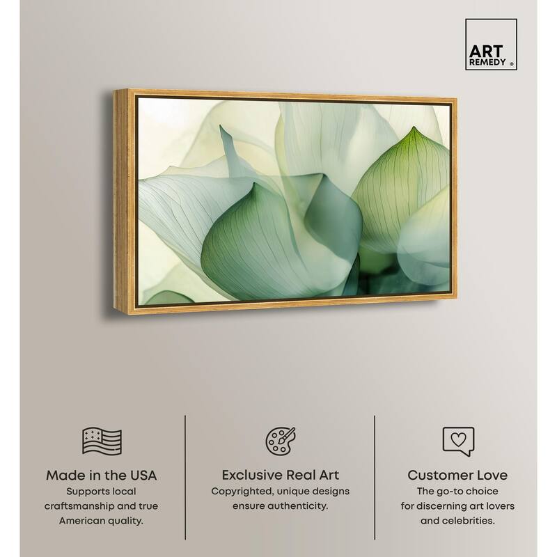 Translucent Floral Layers Canvas by Art Remedy